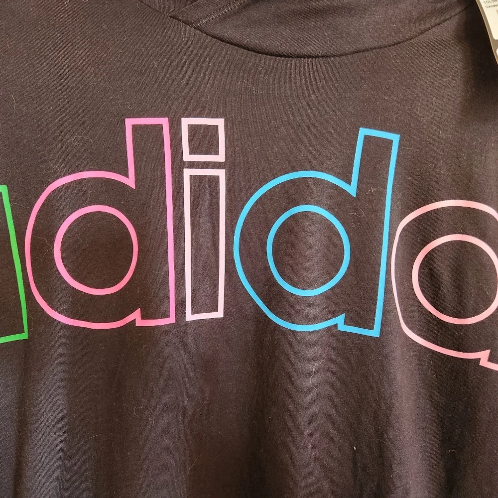 Adidas Girls Graphic Hoodie Top Large NWT